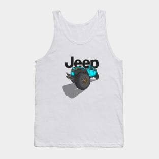 Jeep Design - Ocean Blue Tank Top